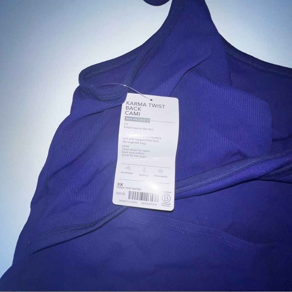 NWT Athleta Karma Twist Back Cami 3X - Picture 4 of 5